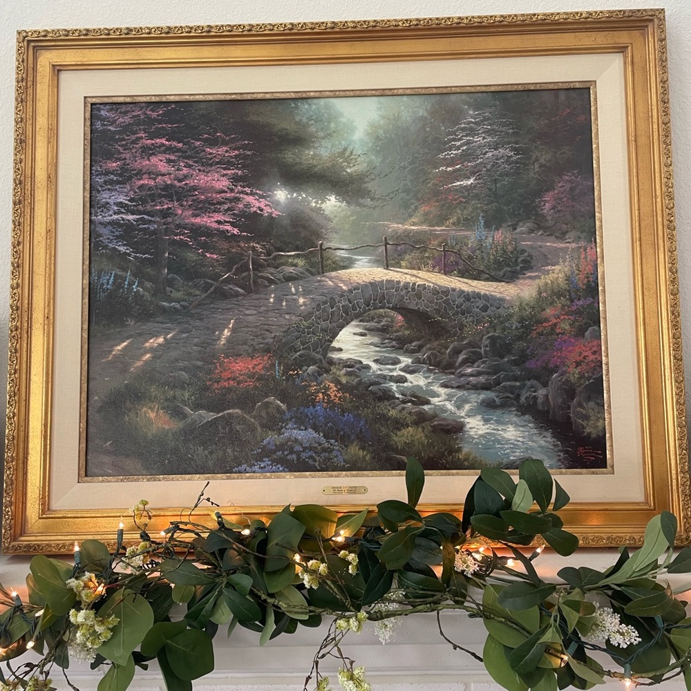 Thomas Kinkade Bridge of Faith Canvas